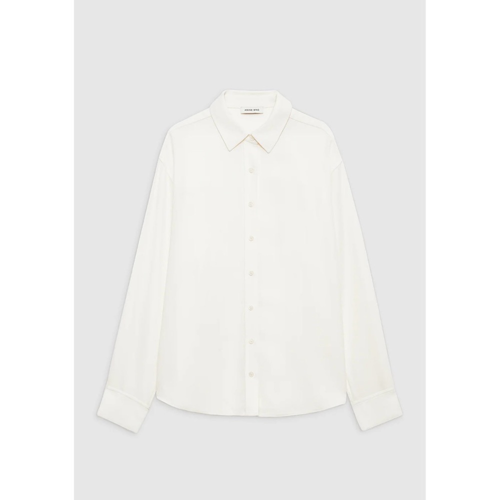 Anine Bing Braxton Shirt in Ivory Color (Medium) - Picture 3 of 10